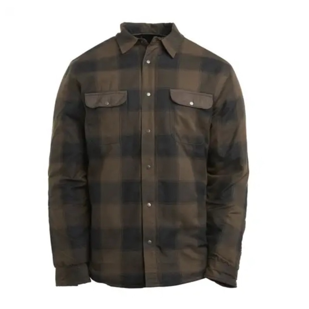 Mens FlyLow Sinclair Insulated Flannel Shirt Jacket Medium